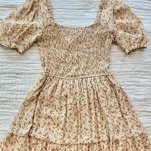 Floral puff sleeve mini dress. New with tags.